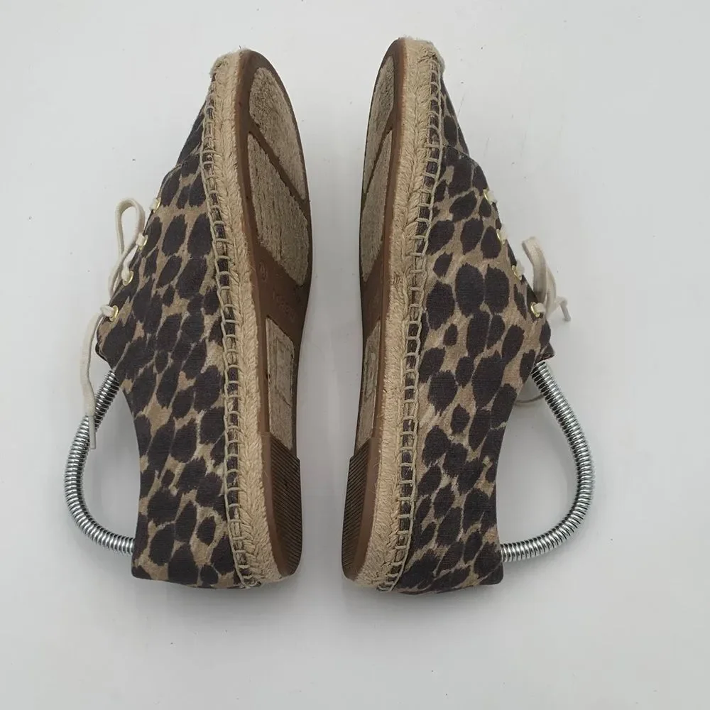 Leopard Print Espadrille Sneakers size 7.5